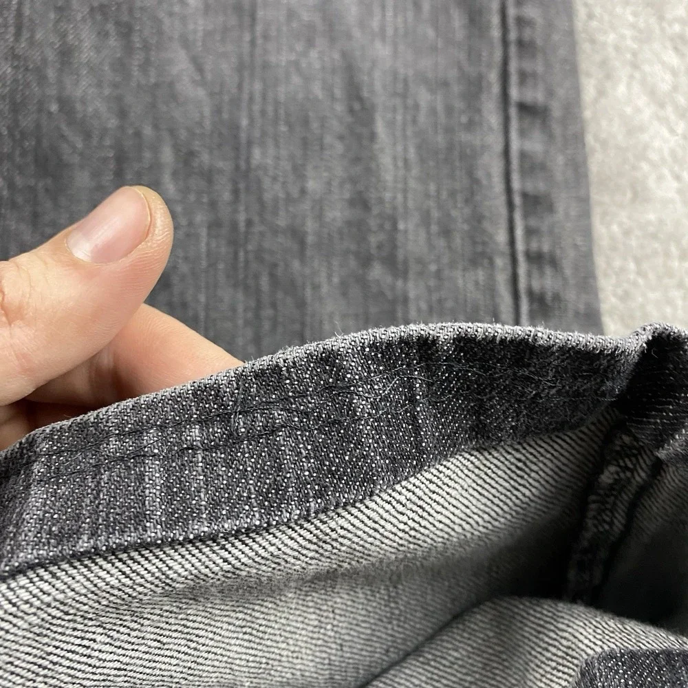 Levis 514 Slim Straight Jeans Mens 36x26 Gray Mid Rise‎ Denim Hemmed 100% Cotton